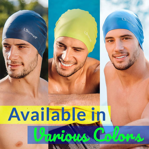 Limmys Unisex Swimming Cap for Men and Women, 100% Silicone Ladies Swim Caps, Premium Quality