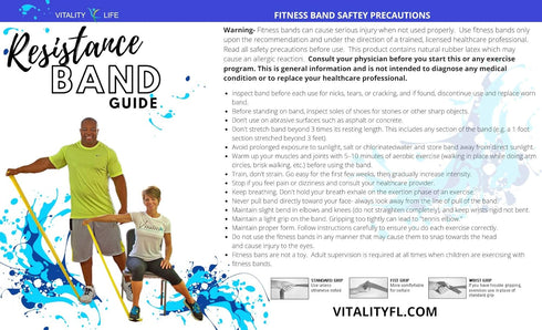 Resistance Band for Seniors - Light Resistance Exercise Band with Longer Length + Instruction Guide, Latex Free