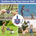 QDAN Purple Soccer Ball Dog Toy with Straps - Durable 6 Inch Beach Pool Water Toy for Small Medium Dogs