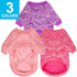 3 Pack Dog Sweater for Small Dogs, Warm Soft Pet Clothes for Winter Christmas (Pink+Purple+HotPink, X-Small)