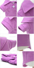 lovelonglong Basic Dog Polo Shirts, Premium Cotton Polo T-Shirts for Large Medium Small Dogs, Two-Button Collar, Violet