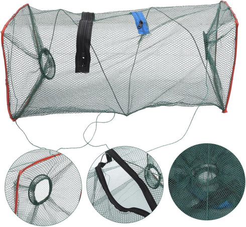 3pcs Portable Folding Crab Trap Collapsible Lobster and Crawfish Fishing Net for Outdoor Use for Catching Shrimp Fish