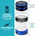 KIZEN Solar Camping Lantern - LED Emergency Flashlight, Collapsible Lamp, Rechargeable with Solar or Plug