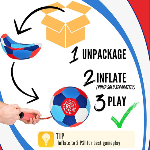 The Indoor Ball | Soft & Safe Indoor Soccer Ball, Size 4 for Silent Dribble, Juggling, and Training