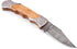 Handmade Damascus Steel Blade Pocket Knife with Leather Sheath 5170 (Olive) - Best Gift for Men