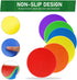 ZIECE 60 Pcs Poly Spot Markers Non-Slip Rubber Floor Dots for Gym, Flat Cones Agility Markers Poly Dots for Gym Floor