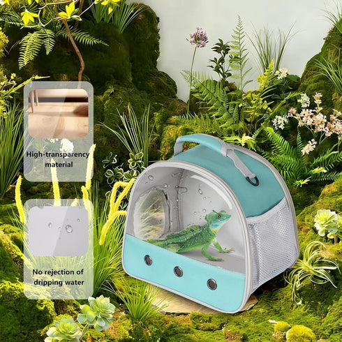 2 Bearded Dragon Carrier,Lizards Travel Bag, Small Animal Travel Carrier for Hedgehog Rat Parrot Bird, Portable Guinea