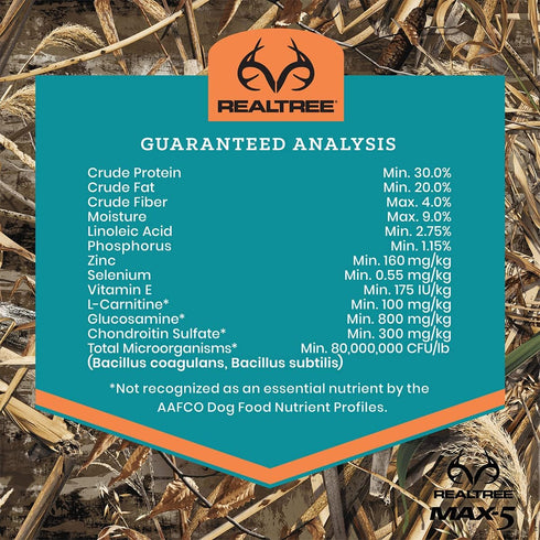 Victor Super Premium Dog Food, Realtree MAX-5 PRO Dry Dog Food, 30% Protein, Gluten Free, 15 lb