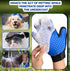 Dog Bath Brush & Washing Gloves 2PCS, Pet Grooming Gloves for Dogs, Cats, Horses with 185 Silicone Tips (Blue)