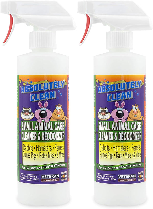 Absolutely Clean Amazing Small Animal Cage Cleaner, Just Spray/Wipe, Easily Removes Messes