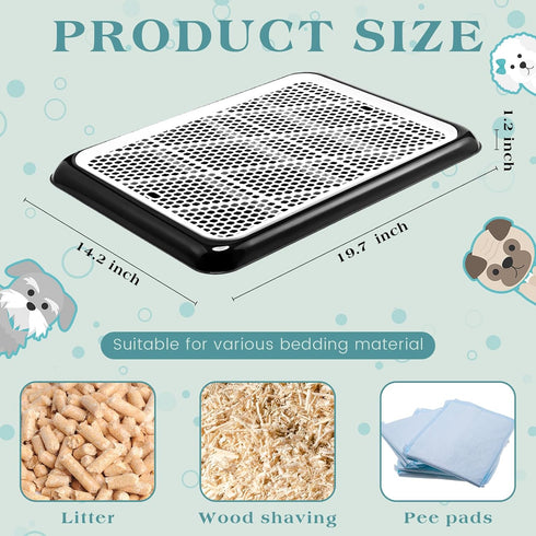 2 Mifoci Pcs Dog Pee Pad Holder Potty Tray Portable Dog Litter Box Toilet Training for Small Medium Large Pet Puppy
