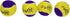 Pack of 12 Midlee Squeaky Mini Tennis Balls for Dogs - 1.5" (Yellow/Purple)