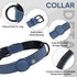 PetiFine AirTag Dog Collar, Leather Collar with Airtag Holder, Soft Padded Adjustable for Small Medium Large Dogs (L,
