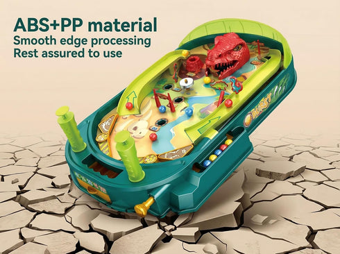 3-14 Dinosaur Pinball Machine for Kids - DIY Tabletop Arcade Game with Scoring, Multi-Track Dynamic Play, Prehistoric