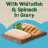 12 Count, 5.5 Friskies Farm Favorites Wet Cat Food, Meaty Bits Chicken & Whitefish Spinach in Gravy, Ounce Cans