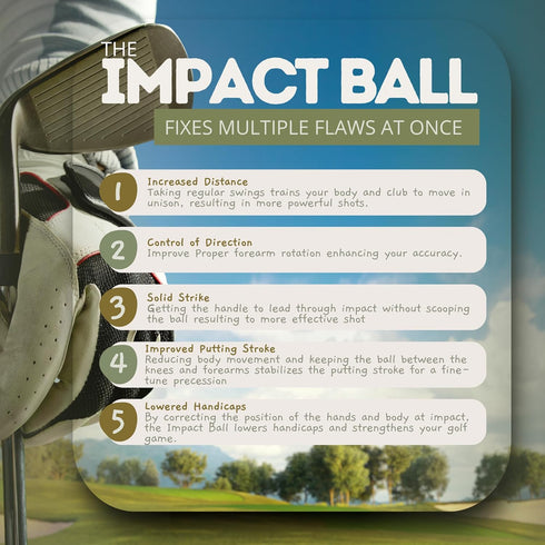 Golf Swing Impact Training Balls - Available in Large, Medium, and Small Sizes