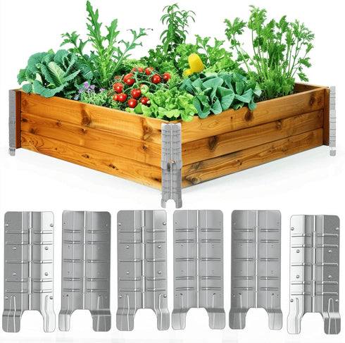 8" Pallet Collar Hinges 4PCS, Stackable and Collapsible for Garden Bed, Pet Enclosures, Home Storage