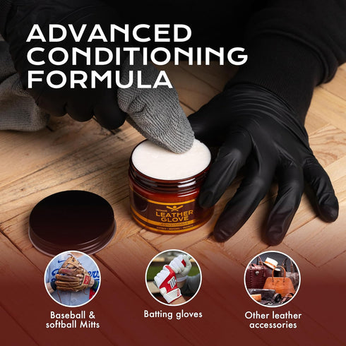 FORTIVO Ultimate Baseball Glove Conditioner - Cleaner and Softener for Softball Mitts, Non Greasy, Quick Dry
