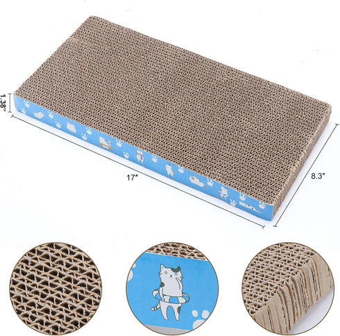 5 Packs in 1 Cat Scratch Pad, Reversible Durable Cardboard, Suitable for Cats to Rest and Grind Claws