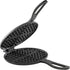 Megachef 6.7 Inch Round Cast Iron Pie Iron Outdoor/Camping Cookware with Long Handle