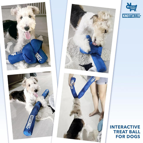 Race&Herd Knotty Ball - Snuffle and Sniffle Toy for Dogs, Boredom Buster Puzzle Toys for Smart Dogs