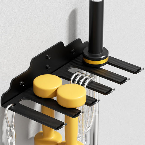 Olympic Barbell Hanger, Garage Gym Wall Rack, Vertical Barbell Mount, Space Saving Home Gym Accessory