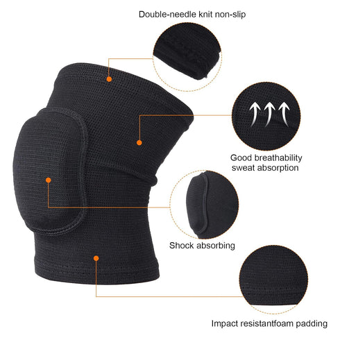 6 PATIKIL XS Size Protective Knee Pads, Pairs Sponge Volleyball Knee Pads Breathable Dance Knee Pads Brace for Women