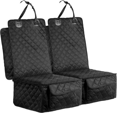 Fasmov 2 Pack Front Dog Car Seat Cover, Full Protection Dog Car
