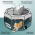Dog Playpen, Portable Pet Play Pen for Cat, Puppies, Rabbits, Chickens, Foldable Large-Capacity Pet Tent