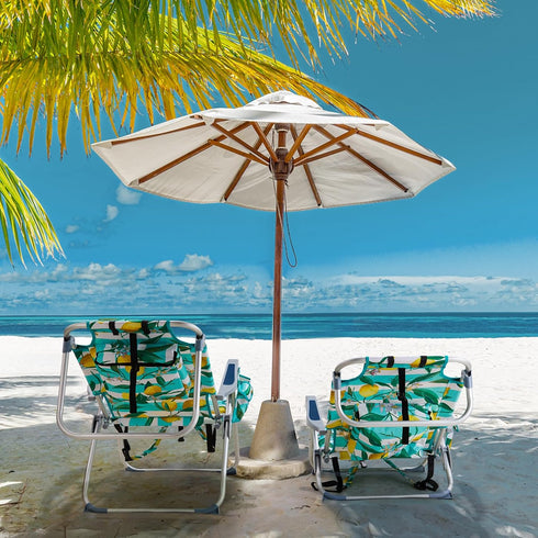 NAICKUC Backpack 5-Positions Folding Tall Beach Chairs for Adults, Adjustable Portable Recliner, Aluminum Frame