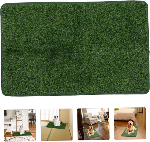Pet Mat Dog Grass Pad with Tray - Reusable Pee Pads and Artificial Grass for Pets