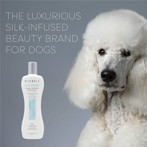 BioSilk for Dogs Silk Therapy Puppy Tearless Shampoo, 12 Ounce - Best for Puppies and All Dog Breeds