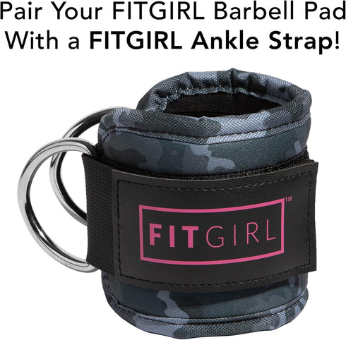 FITGIRL Squat Pad and Hip Thrust Pad - Barbell Pad for Leg Day, Thick Cushion for Comfortable Squats, Lunges, Glute