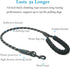 iYoShop Dual Dog Leash, 360 Swivel No Tangle Walking Leash, Shock Absorbing Bungee for Two Dogs, Black, Medium