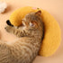Cat Pillows for Indoor Cats - Soft Fluffy Calming Pillow, U Shaped Half Donut Cuddler with Cute Embroidery for Small