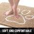 smiry Dog Door Mat for Muddy Paws, Absorbent Non-Slip Washable Mat, Quick Dry Chenille (48x30 Inches, Beige)