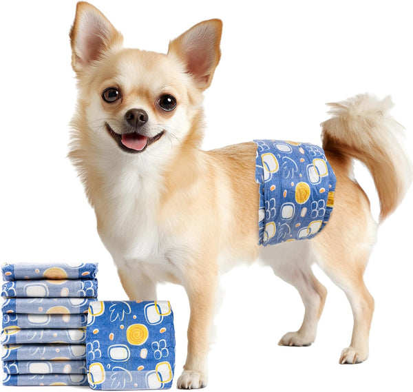 MICOOYO Male Dog Diapers, Disposable Male Dog Wraps with Wetness Indicator, Super