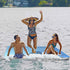 3-in-1 Aqua Fold & Go Tanning Pool Float, Mat and Tanning Pool Lounger Padded Mat for Land or Water with Carry Strap