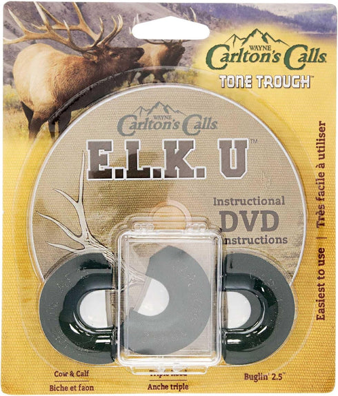 Hunters Specialties Carlton's Calls E.L.K. University PHD Tone Trough Diaphragm Game Calls Combo with DVD