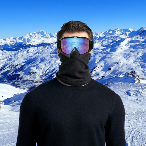 Ski Goggles with Winter Neck Gaiter Face Cover, Snowboard Motorcycle Goggles for Men Women, Skiing Fishing Hiking