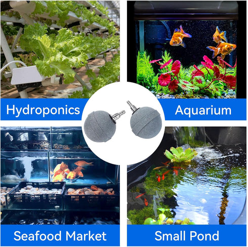 AQUANEAT Pond Air Stone 2 Inch, Long Lasting Aerator for Aquarium and Hydroponics