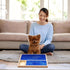 Dog Nail Scratch Pad with Treat Box, Solid Wood Nail Filing Board That Trims Nails Naturally Without Clippers for Dogs