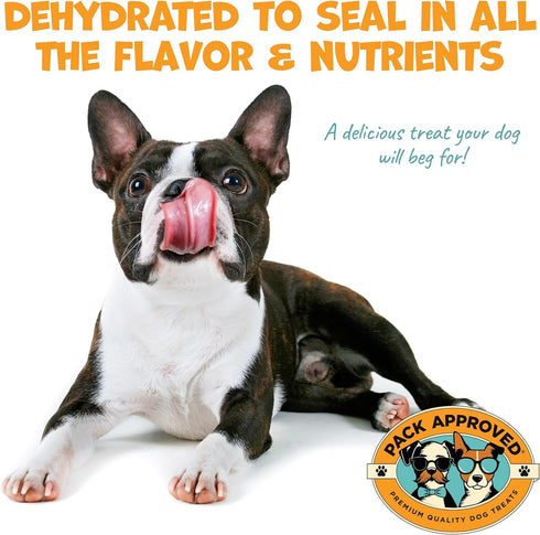 Pack 100% 3.5oz Approved Beef Heart for Dogs - Dehydrated Beef Jerky Dog Treats - Single Ingredient Treat for Training