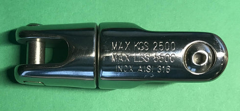 US Stainless Steel 316 Anchor Swivel Connector, 5/16" or 8mm Marine Grade