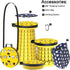 550lbs ALEVMOOM Upgraded Telescoping Collapsible Stool with Cushion, Folding Stool with Printing Portable Retractable
