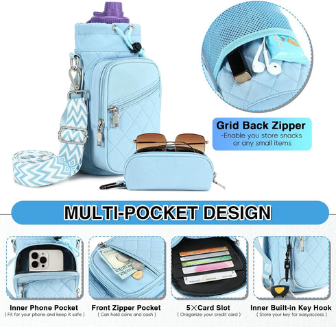 AGLOD Crossbody Water Bottle Carrier - Versatile Holder for Hiking & Walking
