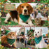 50 (25.6 17.7 17.7) Abbylike Pcs St. Patrick's Day Dog Bandanas Bulk Green Plaid Bandanas for Dogs Triangle Kerchief