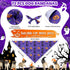 72 Sanwuta Pcs Halloween Dog Bandana Bulk Washable Puppy Triangle Scarfs Halloween Pumpkin Cat Bandanas Adjustable Soft