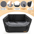 35LB, 6-Inch BONTHEE Elevated Dog Car Booster Seat for Dogs & Cats up to Memory Foam Pet Booster Seat, Side Breathable