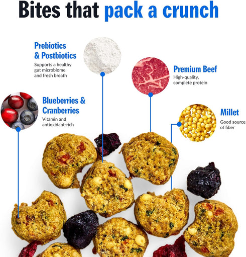 2lbs PetPlate Trail Blazin' Beef FreshBaked Dry Dog Food Grain-Inclusive, Gently Baked and Air-Dried Human Grade Dog